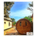 2,4m long Pine Barrel Sauna (Ø 1,97 m)