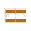 3,5m long Pine Barrel Sauna (Ø 1.97 m) with changing room