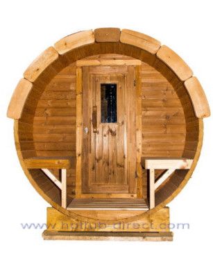 2,4m long Thermowood Barrel Sauna (Ø 1,97 m)