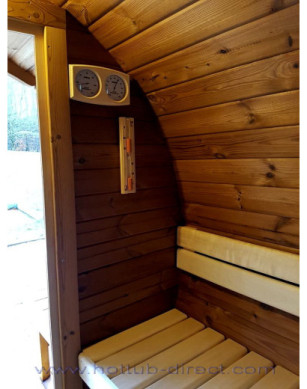 2,4m long Thermowood Barrel Sauna (Ø 1,97 m)