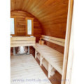 2,4m long Thermowood Barrel Sauna (Ø 1,97 m)