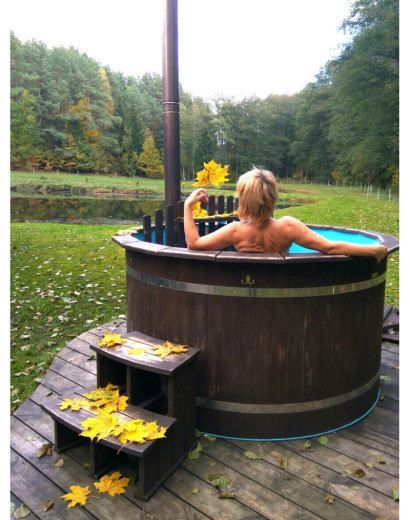 Ø180cm Plastic & Spruce Hottub  BASIC SET