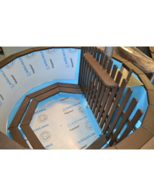Ø180cm Plastic & Spruce Hottub  BASIC SET