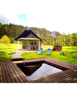 Ø180cm Plastic & Spruce Hottub  BASIC SET