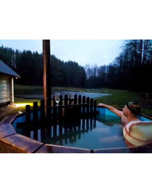 Ø180cm Plastic & Spruce Hottub  BASIC SET