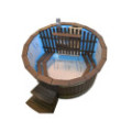 Ø180cm Plastic & Spruce Hottub  BASIC SET