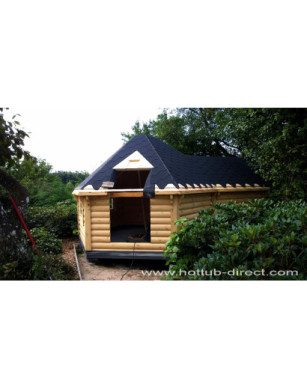 9,2m² BBQ Hut with extension – Grill Cabin