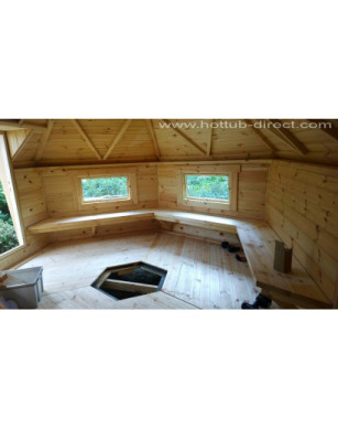 9,2m² BBQ Hut with extension – Grill Cabin