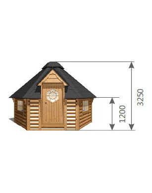 9,2m² BBQ Hut with extension – Grill Cabin