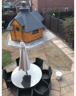 9,2m² BBQ Hut with extension – Grill Cabin