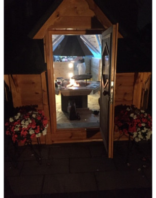 9,2m² BBQ Hut with extension – Grill Cabin