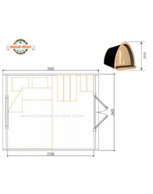 Camping Pod 1 room/2,4 x 3,0m