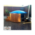 DELUXE GLASS FIBER TUB WITH INTEGRATED WOODEN FIRED HEATER