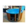 DELUXE GLASS FIBER TUB WITH INTEGRATED WOODEN FIRED HEATER