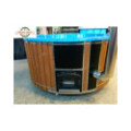 DELUXE GLASS FIBER TUB WITH INTEGRATED WOODEN FIRED HEATER