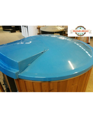 DELUXE GLASS FIBER TUB WITH INTEGRATED WOODEN FIRED HEATER