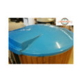 DELUXE GLASS FIBER TUB WITH INTEGRATED WOODEN FIRED HEATER