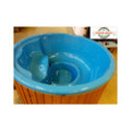 DELUXE GLASS FIBER TUB WITH INTEGRATED WOODEN FIRED HEATER