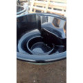 DELUXE GLASS FIBER TUB WITH INTEGRATED WOODEN FIRED HEATER