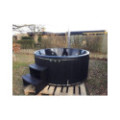 DELUXE GLASS FIBER TUB WITH INTEGRATED WOODEN FIRED HEATER