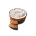 DELUXE GLASS FIBER TUB WITH INTEGRATED WOODEN FIRED HEATER
