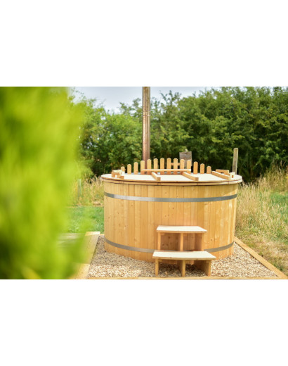 Ø200cm Plastic & Spruce Hottub with inside heater