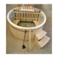 Ø200cm Plastic & Spruce Hottub with inside heater