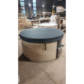 WHITE GLASS FIBER HOTTUB WITH INTEGRATED WOODEN FIRED HEATER IN STOCK