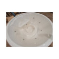 WHITE GLASS FIBER HOTTUB WITH INTEGRATED WOODEN FIRED HEATER IN STOCK