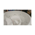 WHITE GLASS FIBER HOTTUB WITH INTEGRATED WOODEN FIRED HEATER IN STOCK