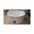 WHITE GLASS FIBER HOTTUB WITH INTEGRATED WOODEN FIRED HEATER IN STOCK