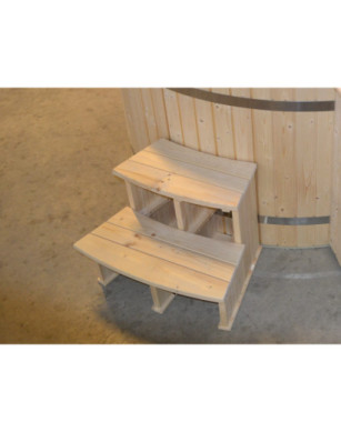 BLUE GLASS FIBER HOTTUB WITH OUTSIDE HEATER IN STOCK
