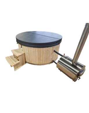 WHITE GLASS FIBER HOTTUB WITH OUTSIDE HEATER IN STOCK