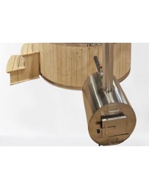 WHITE GLASS FIBER HOTTUB WITH OUTSIDE HEATER IN STOCK