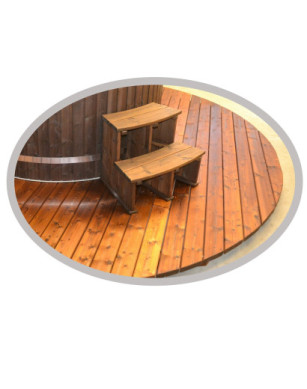 Ø160cm Plastic PP Hottub with outside heater