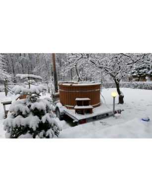 Ø160cm Plastic PP Hottub with outside heater
