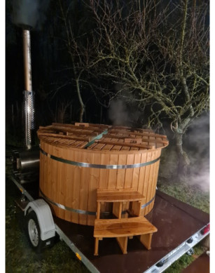 Ø160cm Plastic PP Hottub with outside heater