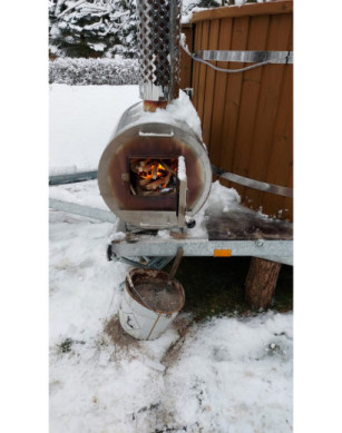 Ø160cm Plastic PP Hottub with outside heater