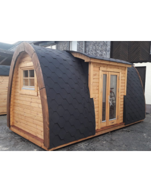 Insulated Camping Pod with side entrance/2,4 x 6,0m