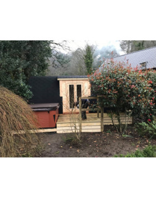 Insulated Camping Pod with side entrance/2,4 x 6,0m
