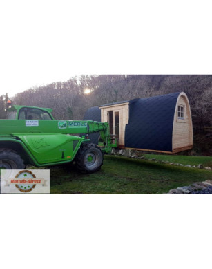 Insulated Camping Pod with side entrance/2,4 x 6,0m