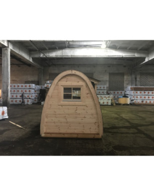 Insulated Camping Pod with side entrance/2,4 x 6,0m