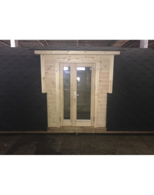 Insulated Camping Pod with side entrance/2,4 x 6,0m