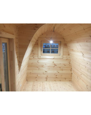 Insulated Camping Pod with side entrance/2,4 x 6,0m