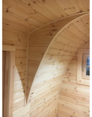 Insulated Camping Pod with side entrance/2,4 x 6,0m