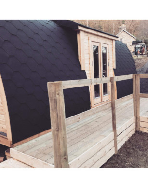 Insulated Camping Pod with side entrance/2,4 x 4,8m