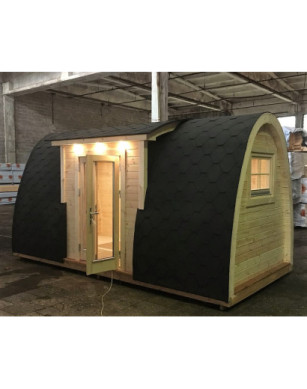 Insulated Camping Pod with side entrance/2,4 x 4,8m