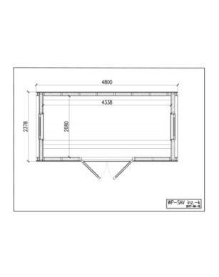 Insulated Camping Pod with side entrance/2,4 x 4,8m