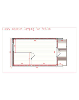 Luxury Insulated Camping Pod 3,25 x 5,9m