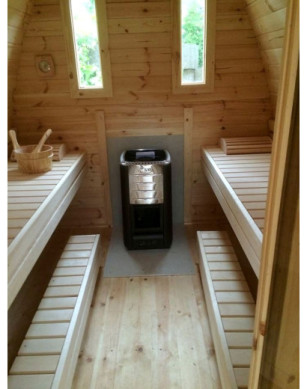 Sauna Pod 2.4 m x 3.0 m Thermo-wood/1 room